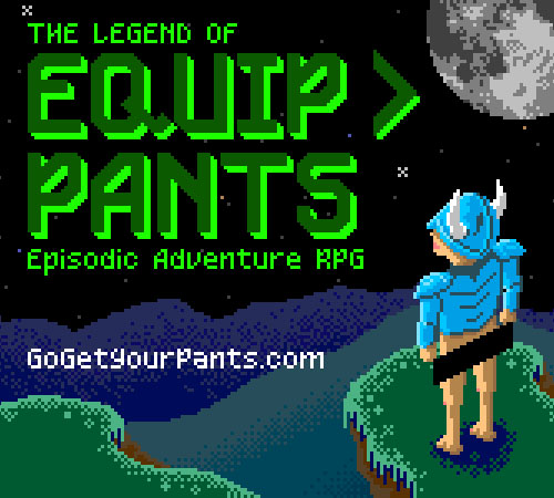 Legend of Equip > Pants Title Screen.
